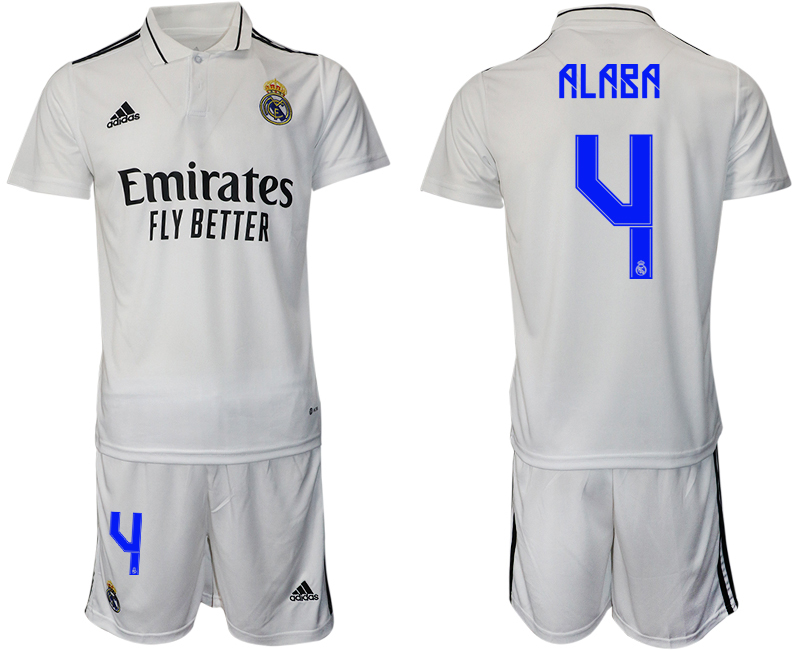 Men 2022-2023 Club Real Madrid home white #4 Adidas Soccer Jerseys